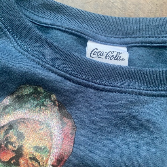 Freeze Blue Coca Cola Santa Crewneck Sweater - Picture 4 of 10
